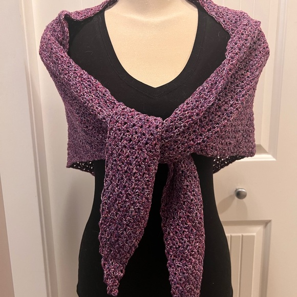 Crocheted Scarf!Shawl - Handmade - Picture 2 of 4